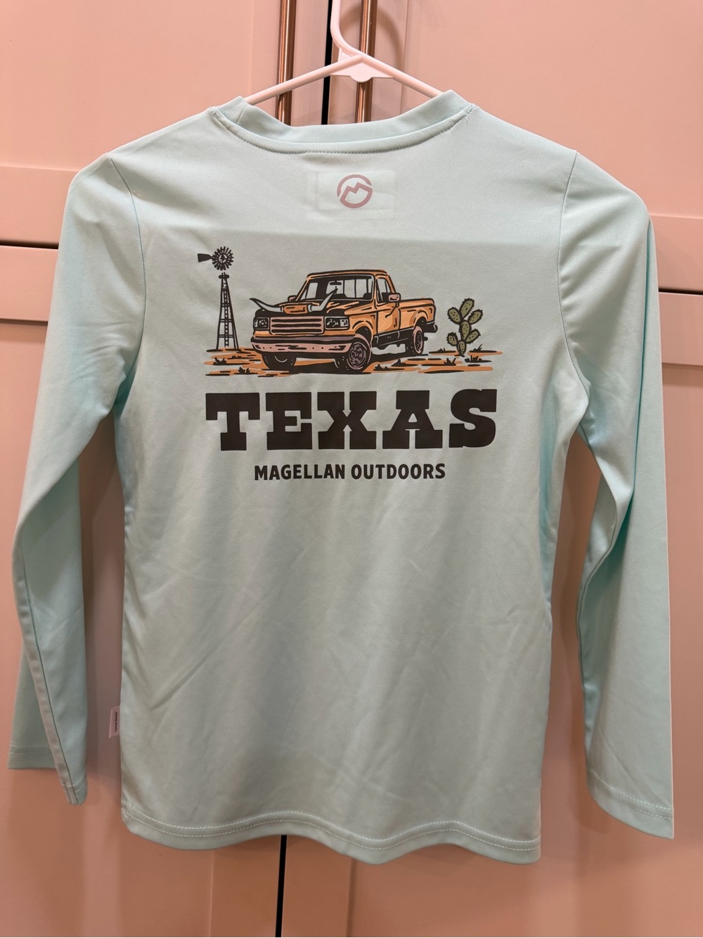 Magellan Outdoors Kids' Texas Graphic Long-Sleeve Shirt - Light Blue-YS